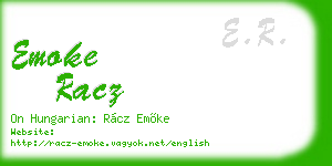 emoke racz business card